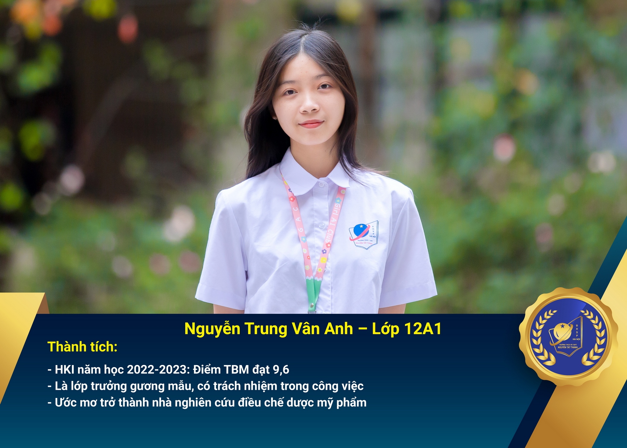 Chân dung Win88 nhà cái không bị chặn nhận Học bổng Nguyễn Tất Thành lần thứ 45 – Khối 12 - năm học 2022 – 2023